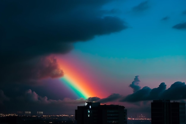 Rainbow In The Clouds Creatieve bron AI gegenereerd