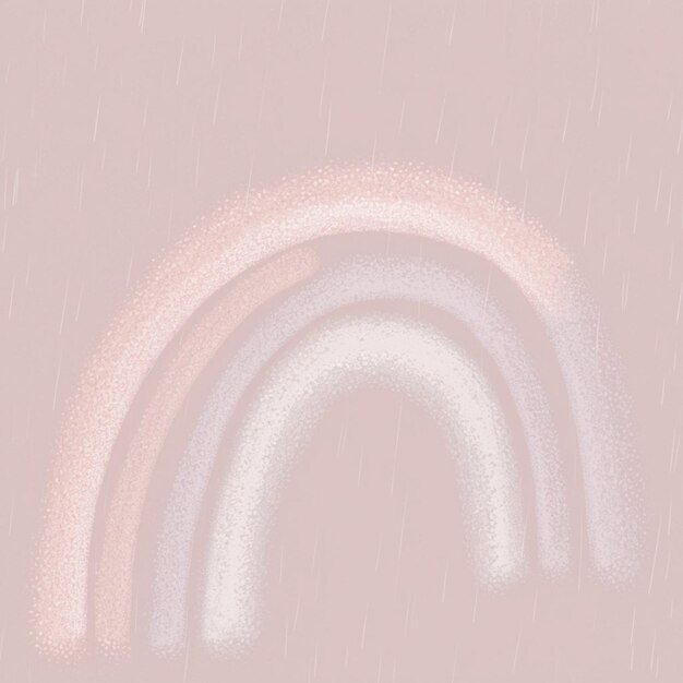 Photo a rainbow is drawn on a pink background