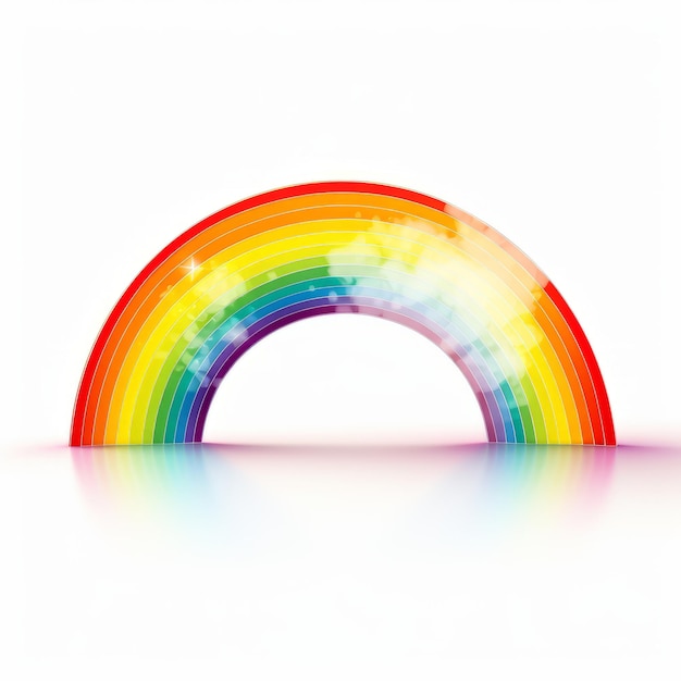 Rainbow isolated on white background Vector illustration