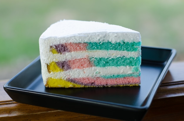 Photo rainbow layer cake