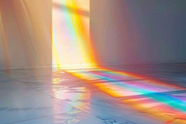 Photo rainbow light refraction overlay effect for photos and mockups