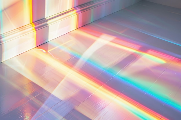 Rainbow light refraction overlay effect voor foto's en mockups