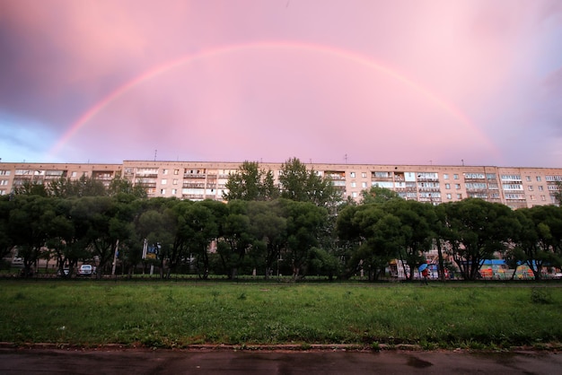 Rainbow light sunset cloud dark