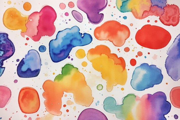 Rainbow light watercolor stains