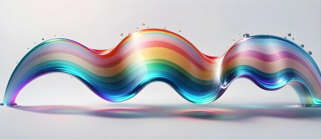 写真 rainbow liquid fluid glass background image abstract デジタルアート ウェブサイトポスター ギフトカード テンプレート ウェブサイトの装飾のためのアートワークまたはaiによって生成されたプリントオンデマンドビジネス