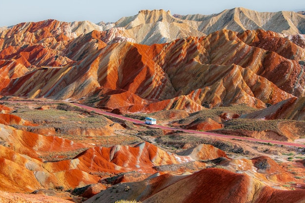 Rainbow moutain's Zhangye Danxia National Geological Park Zhangye China