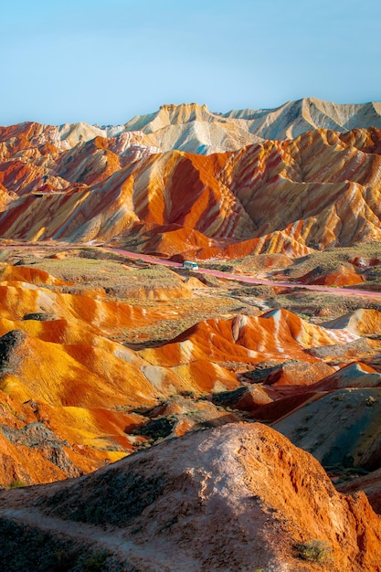 Rainbow moutain's Zhangye Danxia National Geological Park Zhangye Gansu China