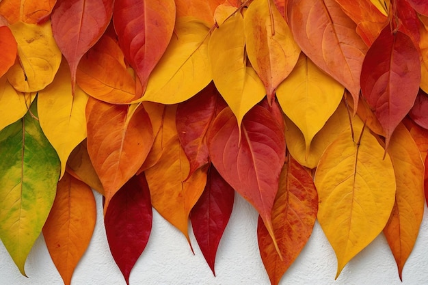 사진 다채로운 가을 잎의 무지개