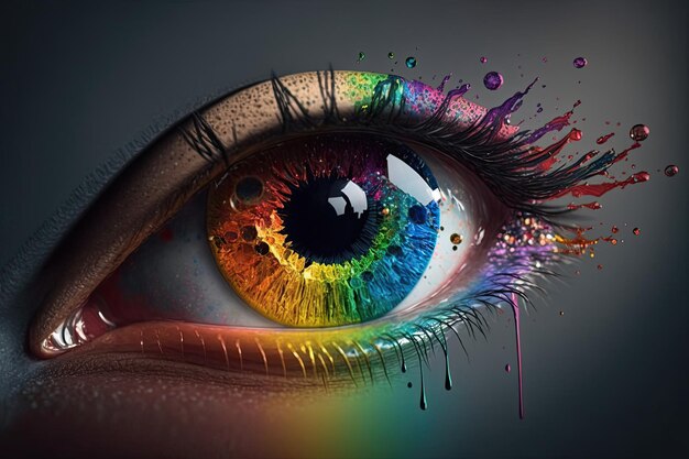 Rainbow Paint Eye