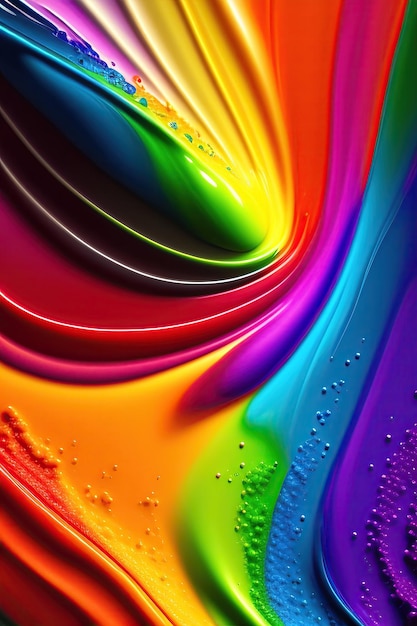 Rainbow paint splash