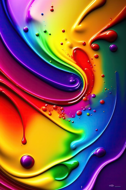 Rainbow paint splash