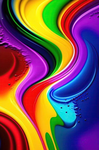 Rainbow paint splash