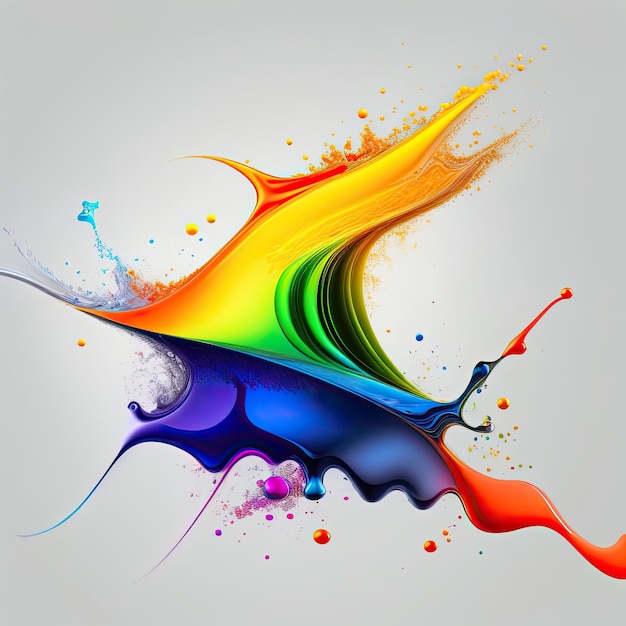 Rainbow paint splash