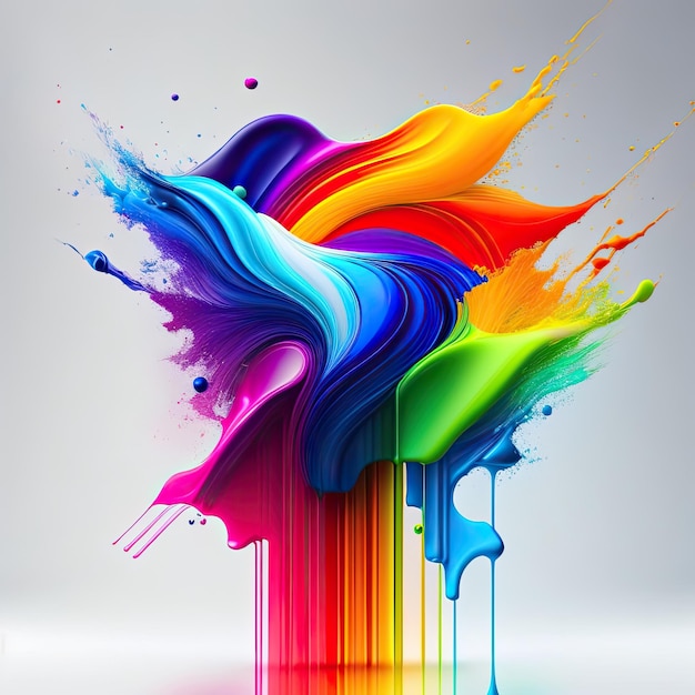 Rainbow paint splash