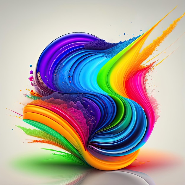 Rainbow paint splash