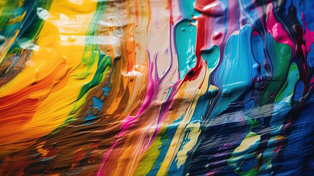 a rainbow paint stokes on canva