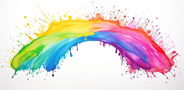 Foto un dipinto dell'arcobaleno per persona