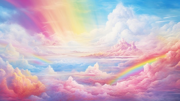 Rainbow Painting pastel