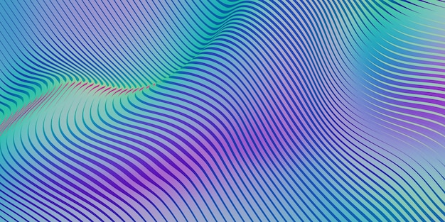 Linee parallele arcobaleno curva di forma distorta tubo di plastica color arcobaleno