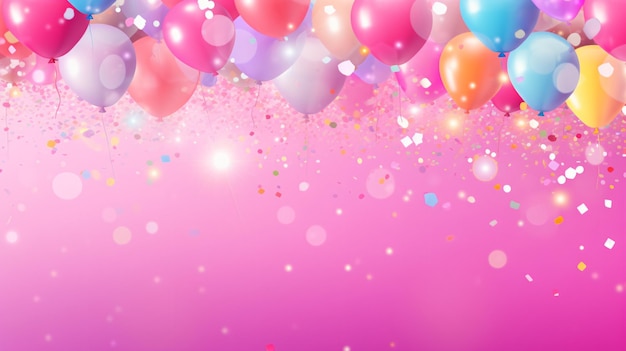 Rainbow pink colour birthday background summer sparkle