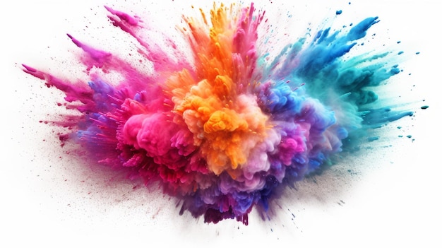 Rainbow powder dust explosion background color Abstract powder splash paint explode texture