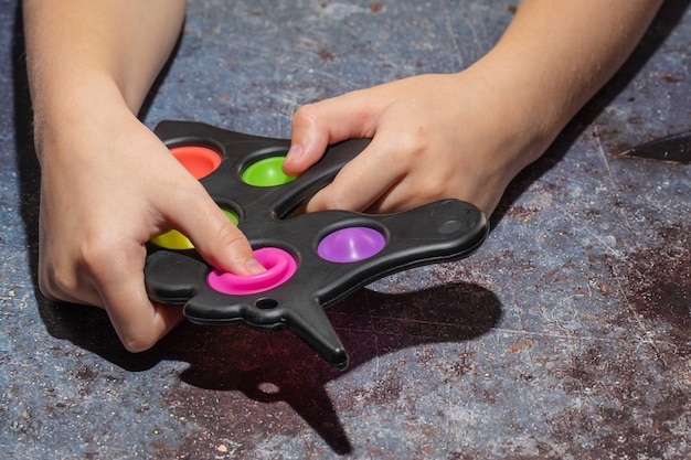 Rainbow Push Pop Bubble Fidget Sensory Toy.