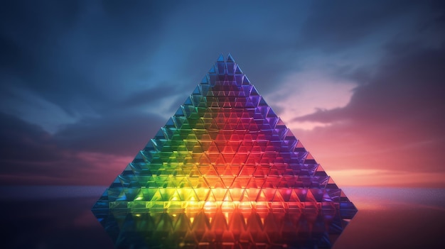 Foto piramide arcobaleno