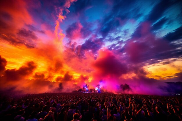 Photo rainbow rapture holi day photo