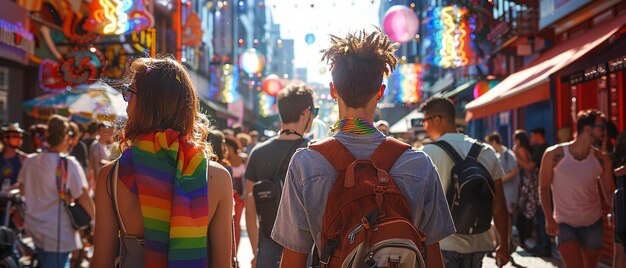 Foto la rivoluzione dell'arcobaleno lgbtq nelle strade