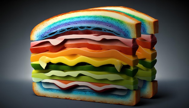 A rainbow sandwich