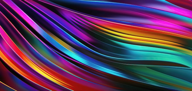 Sfondo lucido arcobaleno con trama multicolore illustrazione di ai generativa
