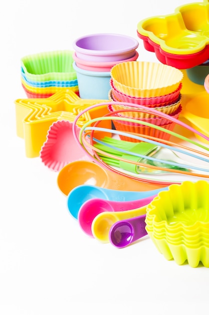 Rainbow silicone confectionery utensils