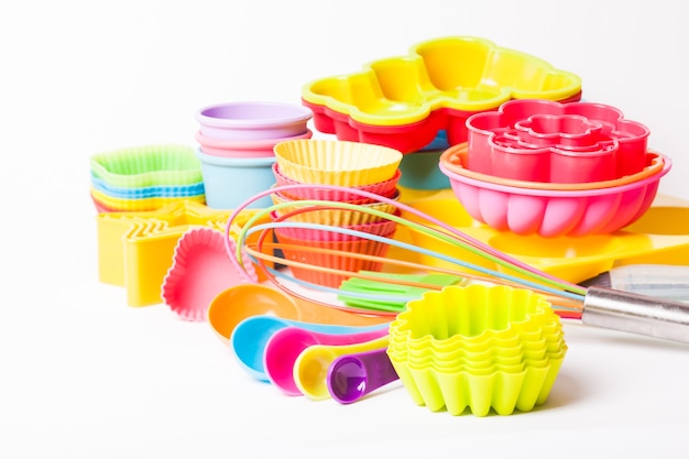 Rainbow silicone confectionery utensils