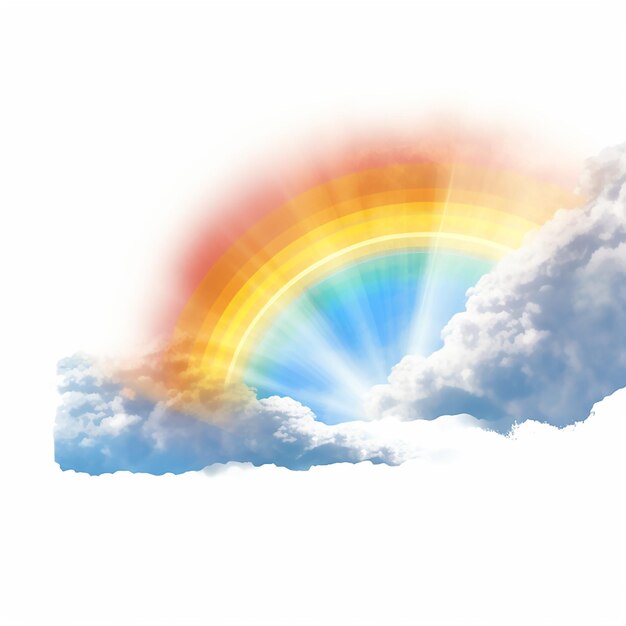 Rainbow sky and cloud