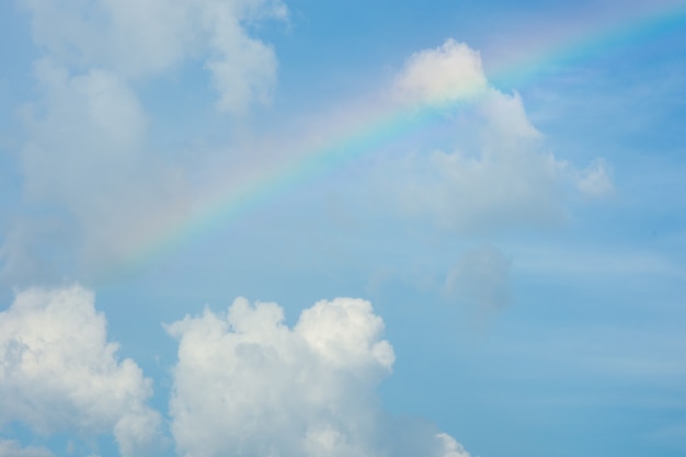 Rainbow on sky