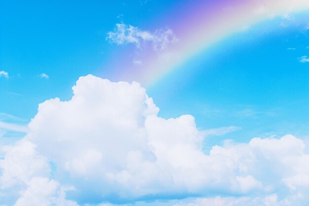 A rainbow in the sky