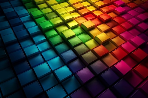 A rainbow of squares is a wallpaper background