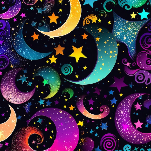 Rainbow stars and moon wallpapers that are free to download