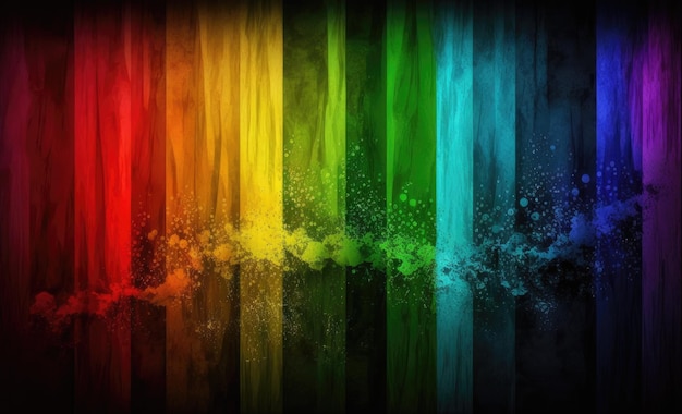 Foto una carta da parati arcobaleno con uno sfondo arcobaleno.