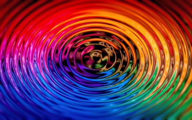 Photo rainbow water ripple in artistic blur of colors creates a stunning grainy gradient backdrop