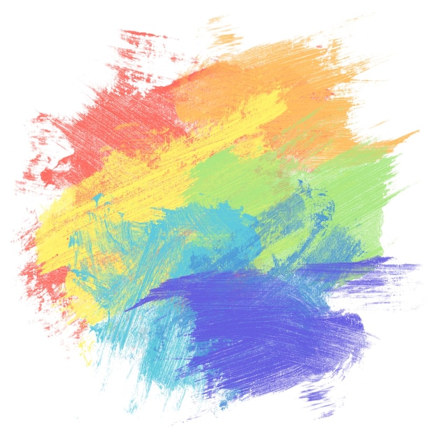 Rainbow watercolor paint background isolated on white concept