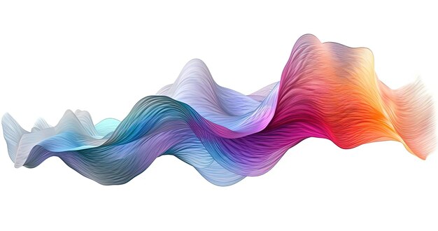 a rainbow wave abstract in a white background