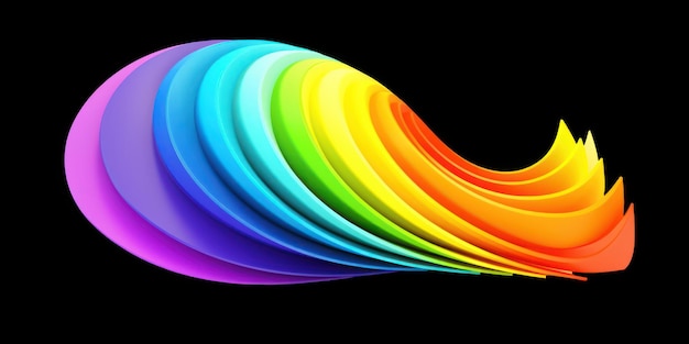 rainbow wave abstract