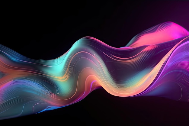 Rainbow wave background Abstract