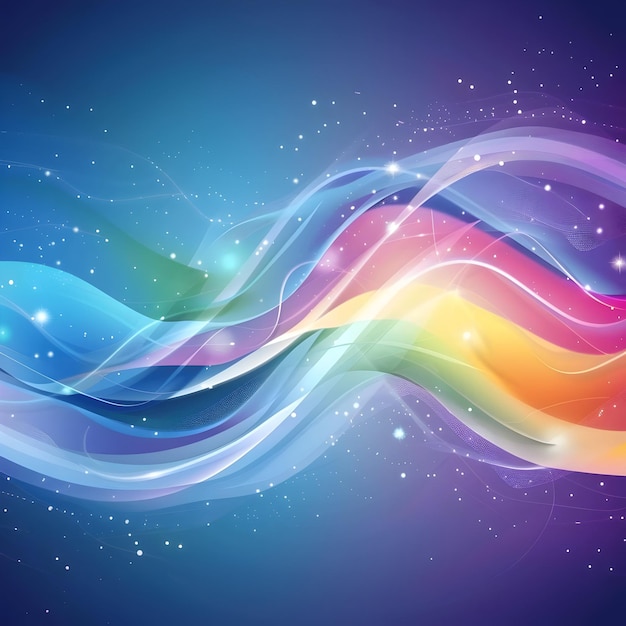 Photo rainbow wave background