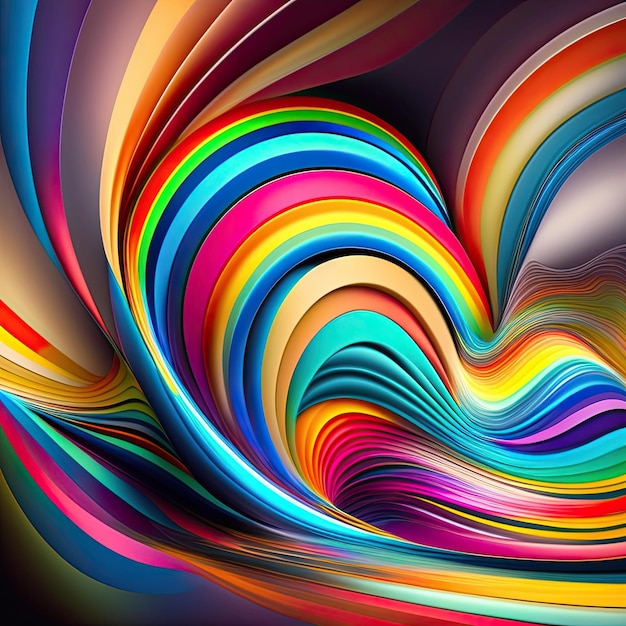 Rainbow Wave Background