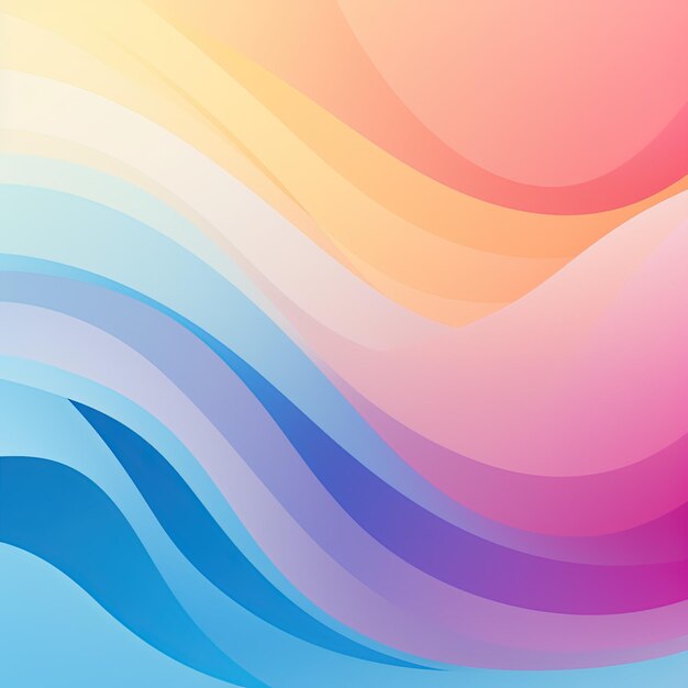 Rainbow wave gradient background