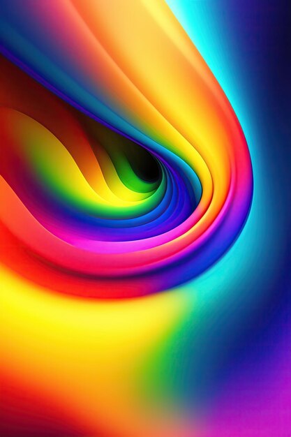 Rainbow waves background