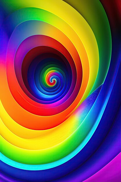 Rainbow waves background