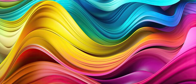 Rainbow wavy satin background for presentation design suit for business corporate institution party festive seminar and talks